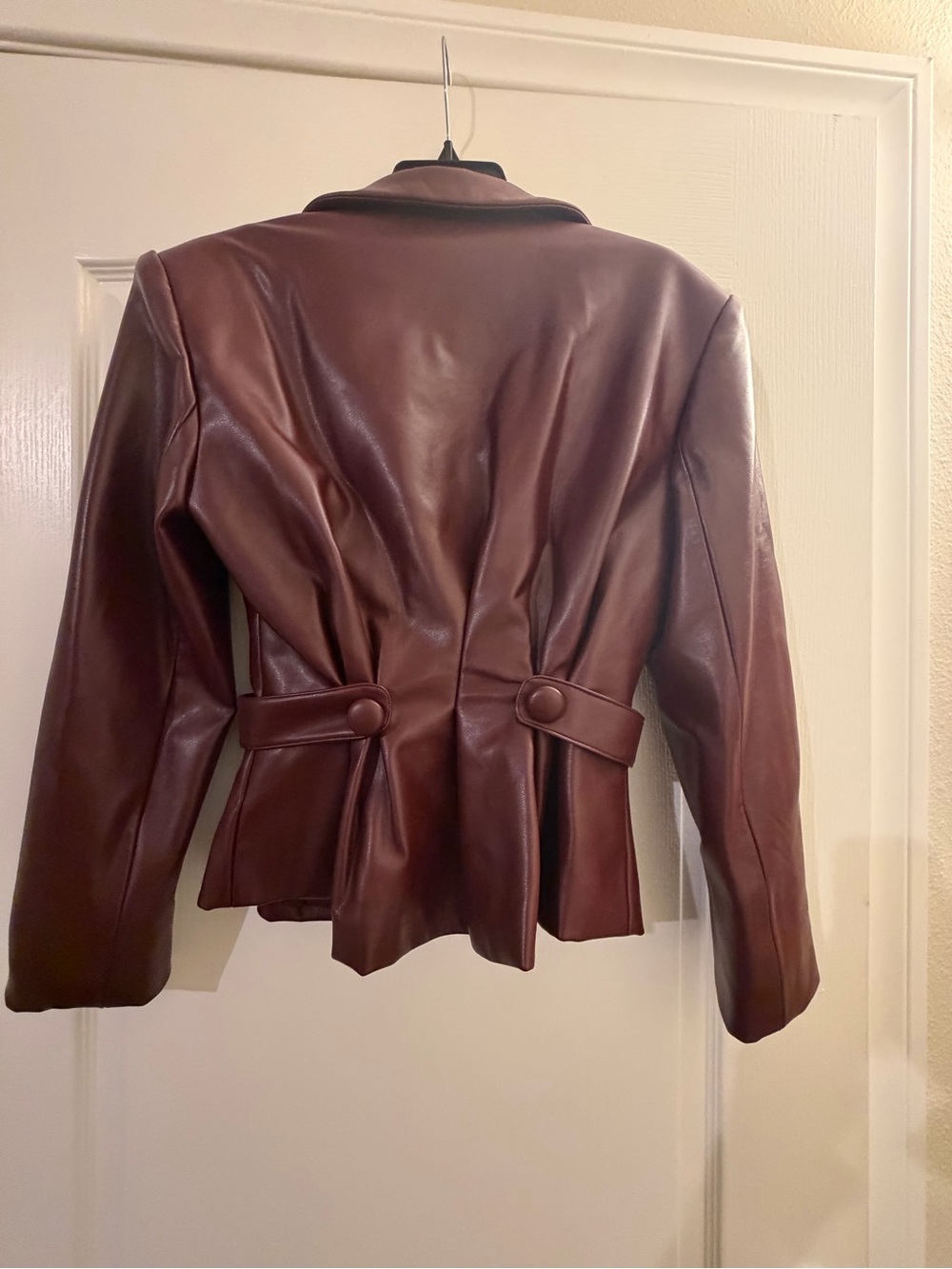 Nana Jacqueline Faux-Leather Double-Breasted Jacket - Picture 2 of 3